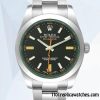 1:1 Replica Rolex Milgauss 116400BKSO Rolex Calibre 2813 Men’s Silver-tone Black Dial