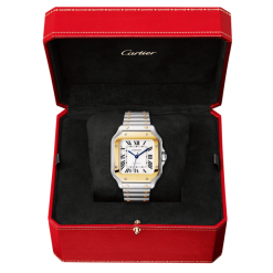 Santos de Cartier Medium Steel & 18ct Yellow Gold Bracelet/Strap Watch