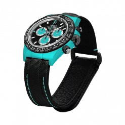 ROLEX Diw Daytona quartz fiber celeste 40mm oyster black