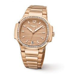 Patek Philippe Nautilus Ladies Automatic Watch, 18k Rose Gold and Diamonds, 35,2mm, Ref# 7118/1200R-010