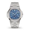 Patek Philippe Aquanaut Blue Dial 18K White Gold Mens Watch 5168G001