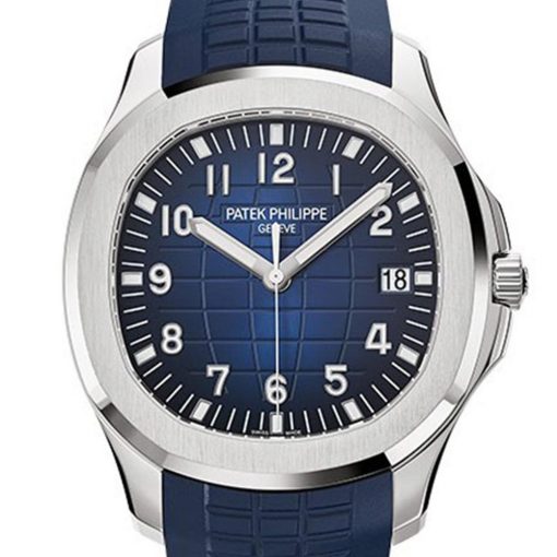 Patek Philippe Aquanaut Blue Dial 18K White Gold Mens Watch 5168G001