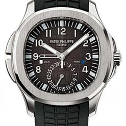 Patek Philippe Aquanaut Dual Time Black Dial Automatic Mens Watch 5164A001