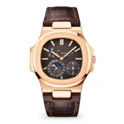 Patek Philippe Nautilus Date Moon Phases Watch 18k Rose Gold 40mm PP 5712R001