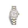 Rolex Datejust 31 Oystersteel 18kt Yellow Gold and diamonds RL 278383RBR0024