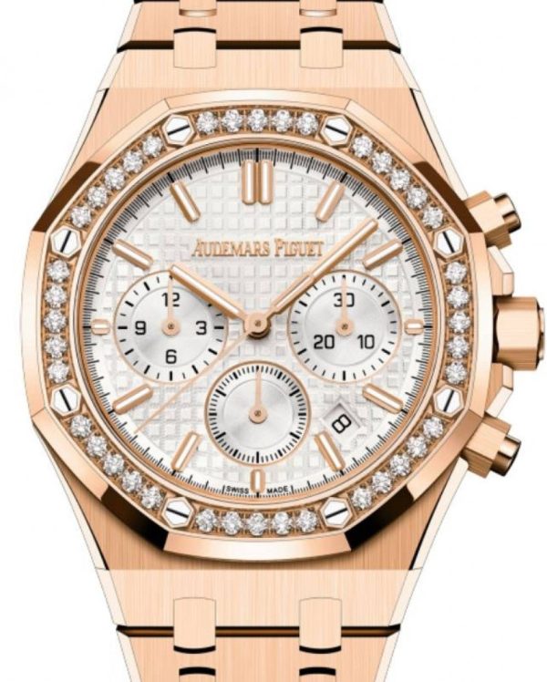 Audemars Piguet Royal Oak Selfwinding Chronograph 38mm Rose Gold Silver Dial 26715OR.ZZ.1356OR.01 Audemars Piguet Royal Oak Selfwinding Chronograph 38mm Rose Gold Silver Dial 26715OR.ZZ.1356OR.01