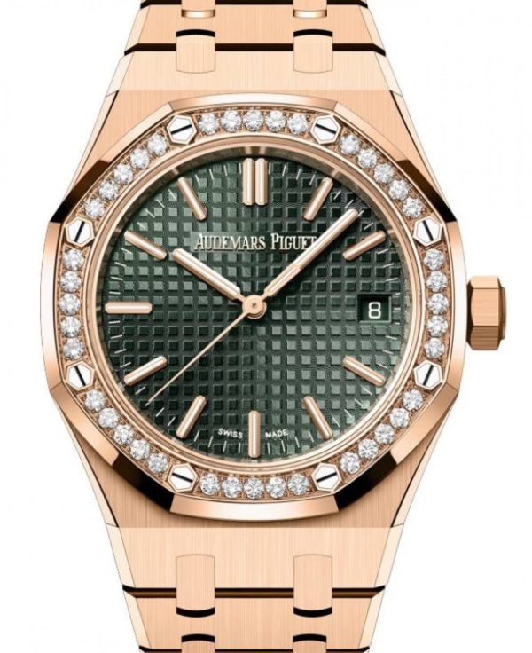 Audemars Piguet Royal Oak Selfwinding Rose Gold 37mm Khaki Dial Diamond 15551OR.ZZ.1356OR.03 Audemars Piguet Royal Oak Selfwinding Rose Gold 37mm Khaki Dial Diamond 15551OR.ZZ.1356OR.03