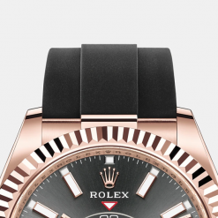 Rolex Sky-Dweller 42mm, 18k Everose Gold, Oysterflex, Ref# 326235-0006