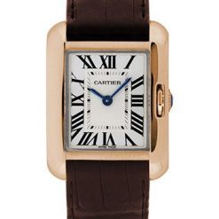 Cartier Tank Anglaise SM Watch – 30.2 mm Pink Gold Case – Brown Alligator Strap – W5310027