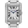 Cartier Tank Anglaise Watch – Medium White Gold Diamond Case – WT100009