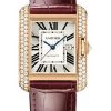 Cartier Tank Anglaise Watch – 34.7 mm Pink Gold Case – Diamond Bezel – Diamond Dial – Bordeaux Alligator Strap – WT100029