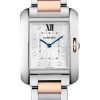 Cartier Tank Anglaise Watch – 30.2 x 22.7 mm Steel Case – Silver Dial – Yellow Gold And Steel Bracelet – W5310046