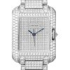 Cartier Tank Anglaise Watch – Small White Gold Diamond Case – WT100008