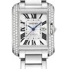 Cartier Tank Anglaise Watch – Medium White Gold Diamond Case – Diamond Paved White Gold Dial – Diamond Bracelet – HPI00561