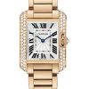 Cartier Tank Anglaise Watch – Small Pink Gold Diamond Case – Diamond Bracelet – HPI00558