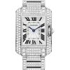 Cartier Tank Anglaise Watch – Small White Gold Diamond Case – WT100008