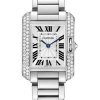 Cartier Tank Anglaise Watch – Small White Gold Diamond Case – Diamond Bracelet – HPI00559