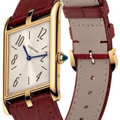 Cartier Tank Asymetrique Watch – 47.15 mm x 26.10 mm Yellow Gold Case – Champagne Dial – Brown Alligator Strap Limited Edition of 100 – WGTA0044