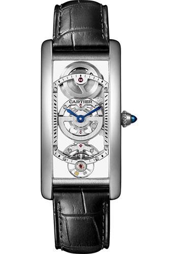 Cartier Tank Cintree Skeleton Watch – Platinum Case – White Dial – Black Alligator Strap – WHTA0009 Cartier Tank Cintree Skeleton Watch – Platinum Case – White Dial – Black Alligator Strap – WHTA0009