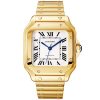 Santos de Cartier Large Steel & 18ct Yellow Gold Bracelet/Strap Watch
