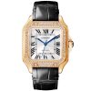 Santos de Cartier Medium Automatic 18ct Rose Gold Bracelet Watch