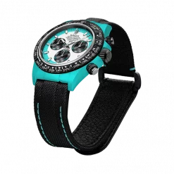 ROLEX Diw Daytona quartz fiber celeste invert 40mm oyster black