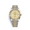 Rolex Datejust 31, Oystersteel, 18kt Yellow Gold and diamonds, Ref# 278383RBR-0025