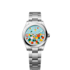 Rolex Oyster Perpetual 36, Oystersteel, 36mm, Turquoise Celebration Motif Dial, Ref# 126000-0009