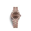 Rolex Lady-Datejust 28, 18k Everose Gold, Ref# 279175-0008