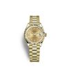 Rolex Lady-Datejust 28, 18k Yellow Gold, Ref# 279178-0014