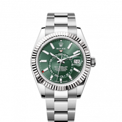 Rolex Sky-Dweller, 42mm, Oystersteel and 18k White Gold, Green, Oyster, Ref# 336934-0001