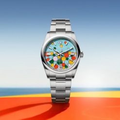 Rolex Oyster Perpetual 31, Turquoise blue, Celebration motif, Oystersteel, 31mm,  Ref# 277200-0010