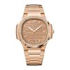 Patek Philippe Nautilus Ladies Automatic Watch, 18k Rose Gold and Diamonds, 35,2mm, Ref# 7118/1200R-001
