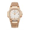 Patek Philippe Nautilus Quartz Diamond Ladies Watch, 18k Rose Gold, 32mm, Ref# 7010R-012
