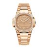 Patek Philippe Nautilus Quartz Diamond Ladies Watch, 18k Rose Gold, 32mm, Ref# 7010/1R-011