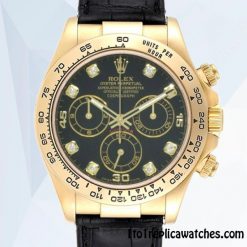 1:1 Replica Rolex Daytona 116518 Rolex Calibre 7750 Men’s Black Dial 15mm