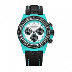 ROLEX Diw Daytona quartz fiber celeste invert 40mm oyster black