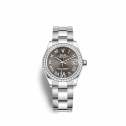 Rolex Datejust 31, Oystersteel, 18kt White Gold and diamonds, Ref# 278384RBR-0031